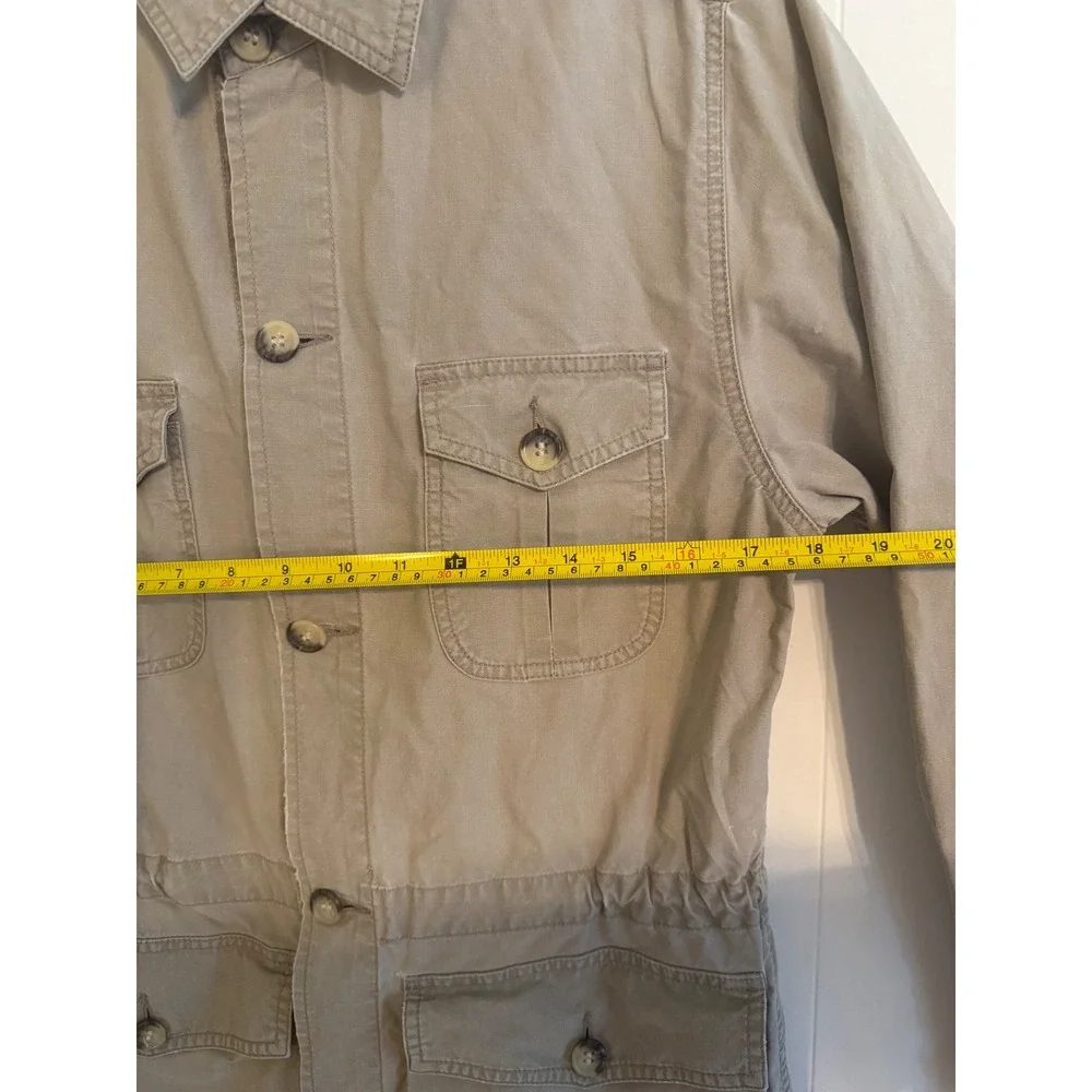 Banana Republic Safari Italian Canvas Bush Jacket Mens Small 80s Vintage Cotton